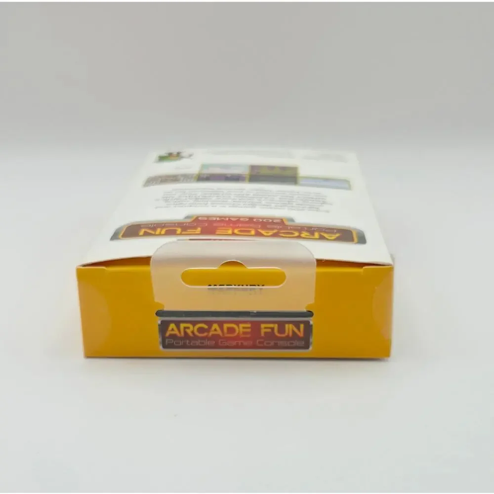 New Merkury Arcade Fun Portable Game Console 200 Games Red Rechargeable Sealed